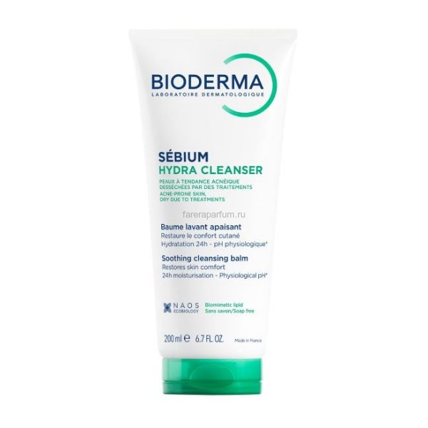 Bioderma Sébium Hydra Успокаивающий очищающий бальзам, 200 мл