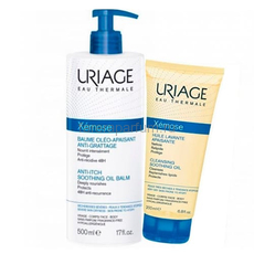 Uriage Ксемоз Набор Бальзам липидовосстанавливающий 500 мл. + Масло очищающее 200 мл.