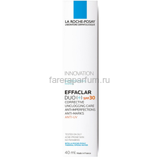 LA ROCHE-POSAY EFFACLAR DUO(+) SPF30 Корректирущий крем-гель  для проблемной кожи, 40 мл, изображение 3