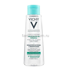VICHY PURETE THERMALE Мицеллярная вода с минералами для жирной и комбинированной кожи, 200 мл