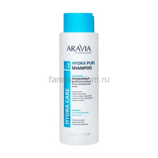 Aravia Шампунь увлажняющий для восстановления сухих, обезвоженных волос Hydra Pure Shampoo бессульфатный 400 мл.