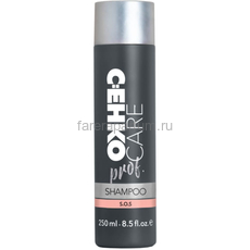 C:EHKO CARE prof. Шампунь S.O.S. для осветленных, обесцвеченных и вьющихся волос, 250 мл, Средства: Шампунь, Обьём: 250 мл.