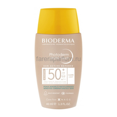 Bioderma Фотодерм Cолнцезащитный флюид с тоном SPF50 + (Светлый оттенок) 40 мл.