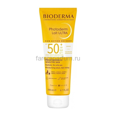 Bioderma Фотодерм Солнцезащитное молочко Ультра SPF50+ 200 мл.