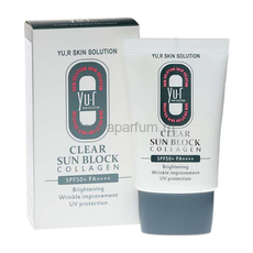 Yu.r Clear Sun Block Collagen Солнцезащитный крем для лица 30 мл.