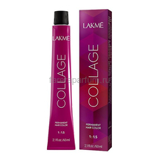 Lakme Collage Крем-краска для волос 60 мл., Средства: Крем-краска, Цвет: 1/00 черный 