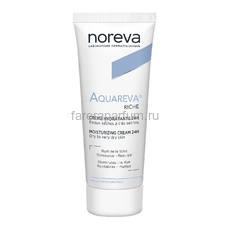 Noreva Акварева Увлажняющий крем для лица 24 ч. насыщенная текстура 40 мл.