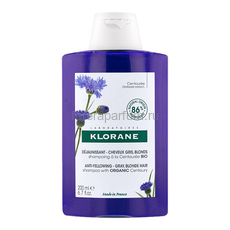 Klorane Шампунь с органическим экстрактом василька 200 мл., Средства: Шампунь, Обьём: 200 мл.