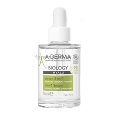 А-дерма Biology Hyalu Сыворотка 3-в-1 для хрупкой кожи 30 мл.