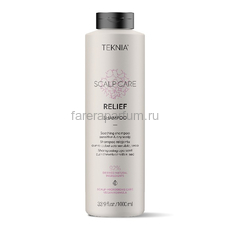 Lakme Teknia Шампунь Relief Мицеллярный бессульфатный успокаивающий для сухой и чувствительной кожи головы 1000 мл., Средства: Шампунь, Обьём: 1000 мл.