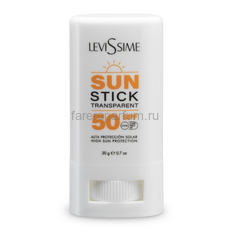 Levissime Sun stick transparent SPF50 Солнцезащитный крем-стик 20 гр.