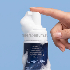 Farera Lumina Pro Очищающая пенка с витамином С и ниацинамидом 100 мл., изображение 5