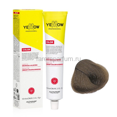 Yellow Ye Color Перманентная крем-краска 100 мл., Средства: Крем-краска, Цвет: 7.17 Очень светлый пепельно-матовый блонд, изображение 2
