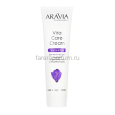 Aravia Вита-крем для рук и ногтей защитный Vita Care Cream с пребиотиками и ниацинамидом 100 мл.