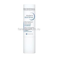 Bioderma Атодерм Увлажняющий стик для губ 4 г.