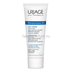 Uriage Кератозан 30 Гель-крем для мозолистых образований и локализованных утолщений кожи 75 мл., Средства: Гель, Обьём: 75 мл.