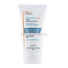 Ducray Керакнил UV 50+ Флюид против несовершенств для жирной кожи, склонной к акне SPF50+ 50 мл.
