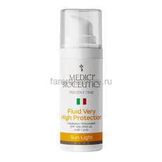 Medici Bioceutics Fluid Very High Protectio SPF100 Легкий солнцезащитный крем-флюид для лица, шеи и декольте SPF100 50 мл.