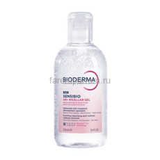 Bioderma Сенсибио AR+ Очищающий мицеллярный гель для кожи с покраснениями 250 мл.