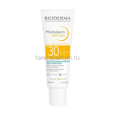 Bioderma Фотодерм Солнцезащитная матирующая эмульсия AKN SPF30 40 мл.