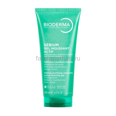Bioderma Себиум Актив Очищающий гель для умывания интенсивного действия 200 мл.