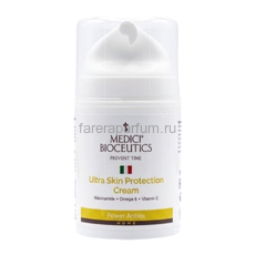 Medici Bioceutics Ultra Skin Protection Cream Интенсивный восстанавливающий защитный барьер кожи крем с ниацинамидом, омега-6 и витамином С 50 мл.