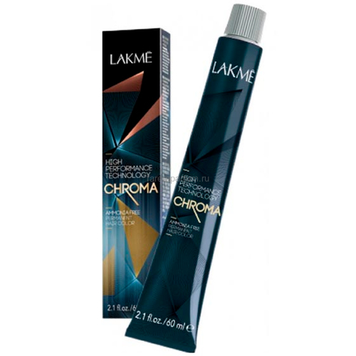 Lakme Chroma Перманентная крем-краска для волос без аммиака 60 мл., Средства: Крем-краска, Цвет: 6/17 темный блондин пепельный  