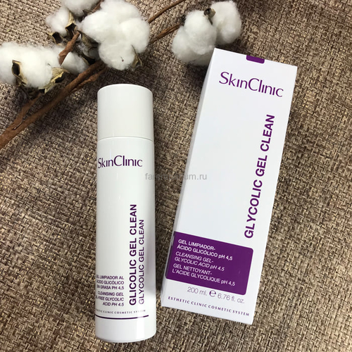 SkinClinic Glicolic gel clean Очищающий гликолевый гель 200 мл., изображение 2 SkinClinic Glicolic gel clean Очищающий гликолевый гель 200 мл., изображение 2