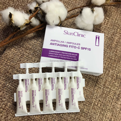 SkinClinic Antiaging Fito-C SPF15 Анти-возрaстной фито коктейль с витамином С SPF15 10 шт.*2 мл., изображение 2 SkinClinic Antiaging Fito-C SPF15 Анти-возрaстной фито коктейль с витамином С SPF15 10 шт.*2 мл., изображение 2