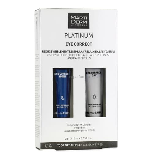 MartiDerm Платинум Кремы день/ночь для кожи контура глаз 2*10 мл., изображение 2