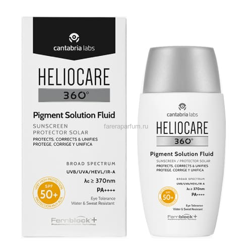Heliocare 360º Pigment Solution Fluid Sunscreen Солнцезащитный флюид "Защита от пигментации" СЗФ50+ 50 мл.