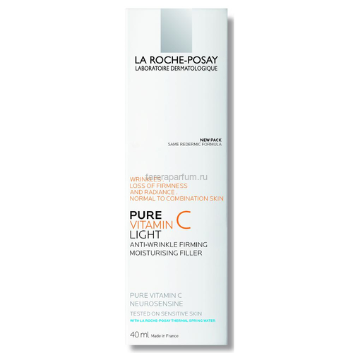 LA ROCHE-POSAY PURE VITAMIN C LIGHT Крем-филлер для заполнения морщин для нормальной и комбинированной кожи, 40 мл, изображение 2