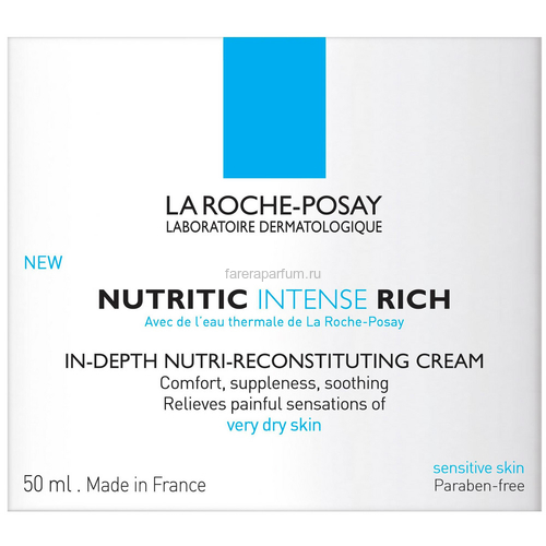 LA ROCHE-POSAY NUTRITIC INTENSE Riche Питательный крем для глубокого восстановления сухой и очень сухой кожи, 50 мл, изображение 2