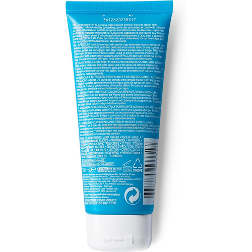 LA ROCHE-POSAY EFFACLAR Очищающая матирующая маска, 100 мл, изображение 2