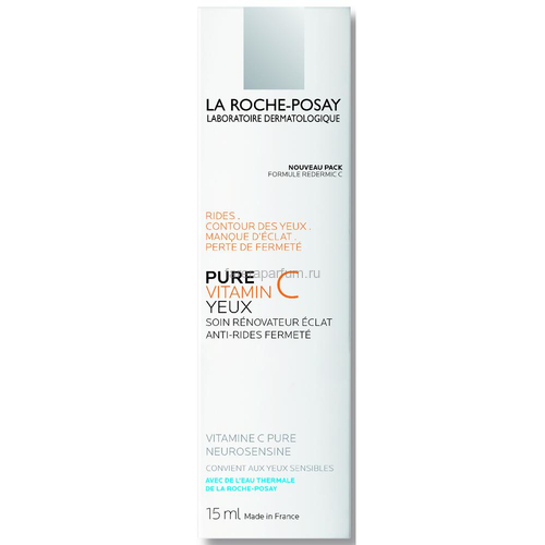 LA ROCHE-POSAY PURE VITAMIN C Yeux Крем-филлер для заполнения морщин для контура глаз, 15 мл, изображение 2
