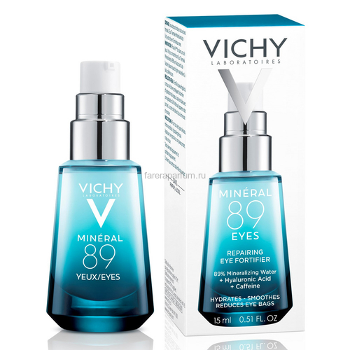 VICHY MINERAL 89 Восстанавливающий и укрепляющий уход для кожи вокруг глаз, 15 мл, изображение 3