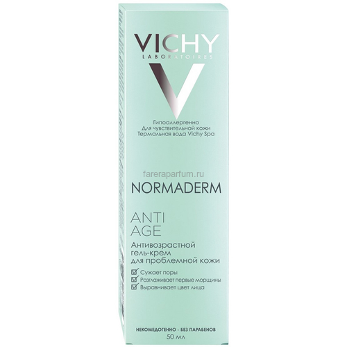 VICHY NORMADERM ANTI-AGE Крем-гель для проблемной кожи с первыми признаками старения, 50 мл, изображение 2