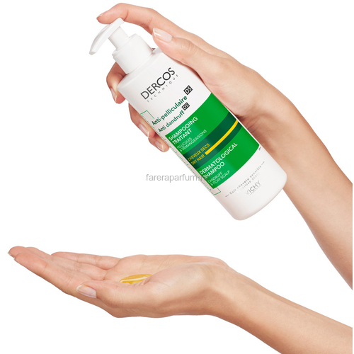 VICHY DERCOS Интенсивный шампунь-уход против перхоти для сухих волос, 390 мл, изображение 2