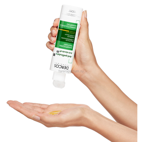 VICHY DERCOS Интенсивный шампунь-уход против перхоти для сухих волос, 200 мл, изображение 3