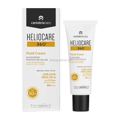Heliocare 360º Fluid Cream SPF 50+ Sunscreen Солнцезащитный крем-флюид с SPF50+ для всех типов кожи 50 мл.