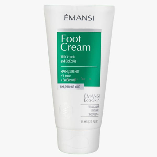 Emansi Крем для ног с V-tonic и с БиоЭколией релаксация, питание и экозащита 75 мл.