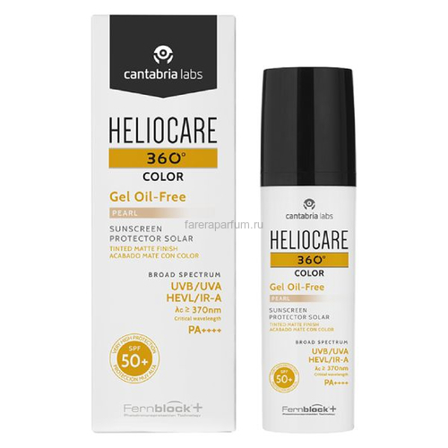 Heliocare 360º Color gel oil-free pearl sunscreen SPF 50+ Тональный солнцезащитный гель с SPF 50+ (жемчужный) 50 мл.