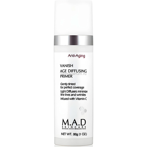 M.A.D Skincare Vanish Age Diffusing Primer, Антивозрастной светорассеивающий крем-праймер под макияж 30 гр.