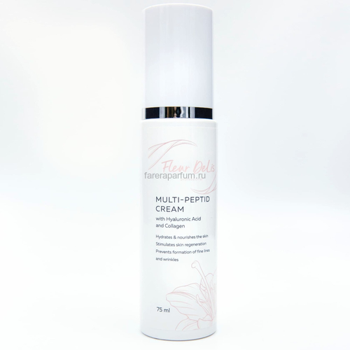 Fleur DeLis Multi-Peptid Cream with Hyaluronic Acid and Collagen Мультипептидный крем для лица с гиалуроновой кислотой и коллагеном 50 мл., Средства: Крем, Обьём: 50 мл.