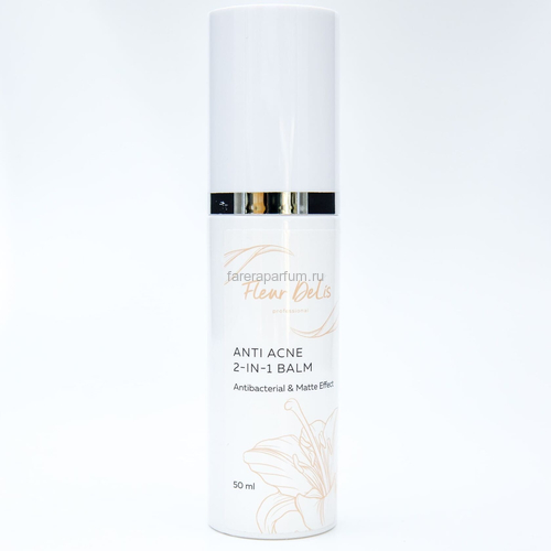 Fleur DeLis Anti Acne 2-in-1 Balm Antibacterial & Matte Effect Противовоспалительный бальзам с матирующим эффектом для проблемной кожи 50 мл.