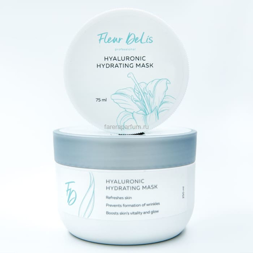 Fleur DeLis Hyaluronic Hydrating Mask Увлажняющая крем-маска с гиалуроновой кислотой для лица, шеи и декольте 250 мл., Средства: Крем-маска, Обьём: 250 мл.