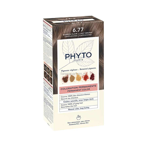 Phyto Фито Краска для волос (6.77 Светлый Каштан-Капучино)
