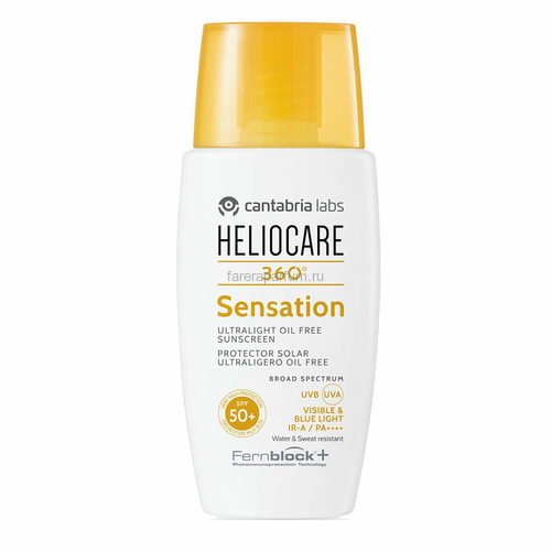 Heliocare 360º Sensation Ультралегкая солнцезащитная эмульсия SPF 50+ для чувствительной кожи 50 мл.