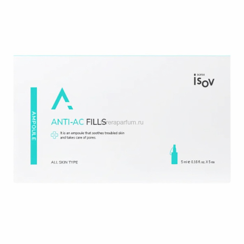 Isov Сыворотка Anti-ac Fills Ampoule против акне 5шт.*5 мл., изображение 2