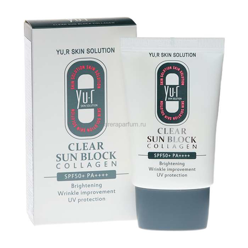 Yu.r Clear Sun Block Collagen Солнцезащитный крем для лица 30 мл.